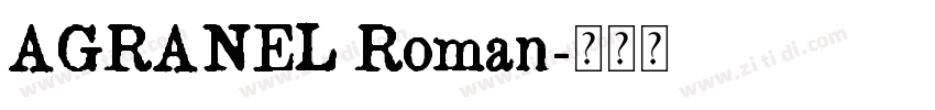 AGRANEL Roman字体转换